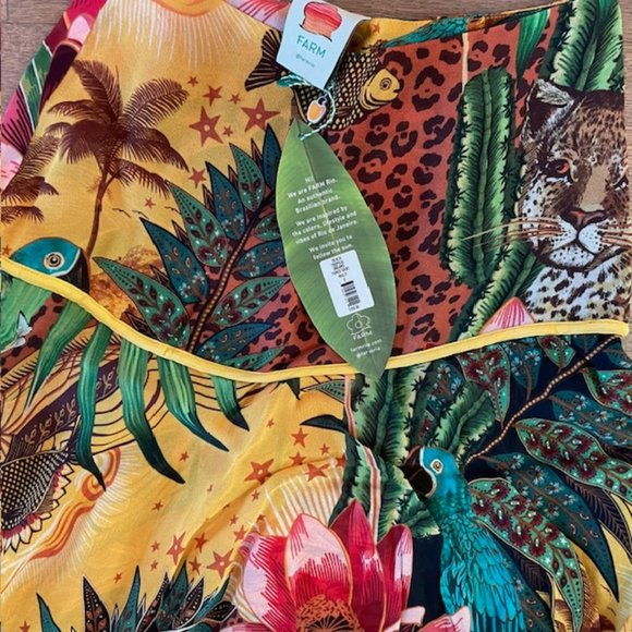 Farm Rio Tropical Dreams Tiered Maxi Skirt - Picture 2 of 3